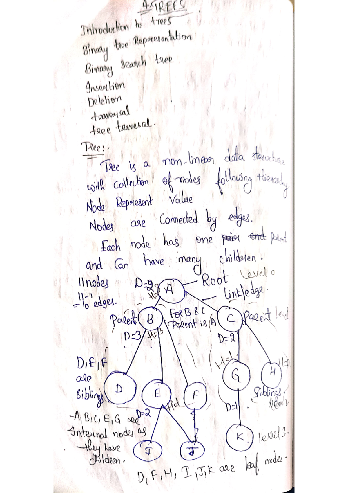 DS ( Trees)-1 - Notes - Data Structures - Studocu