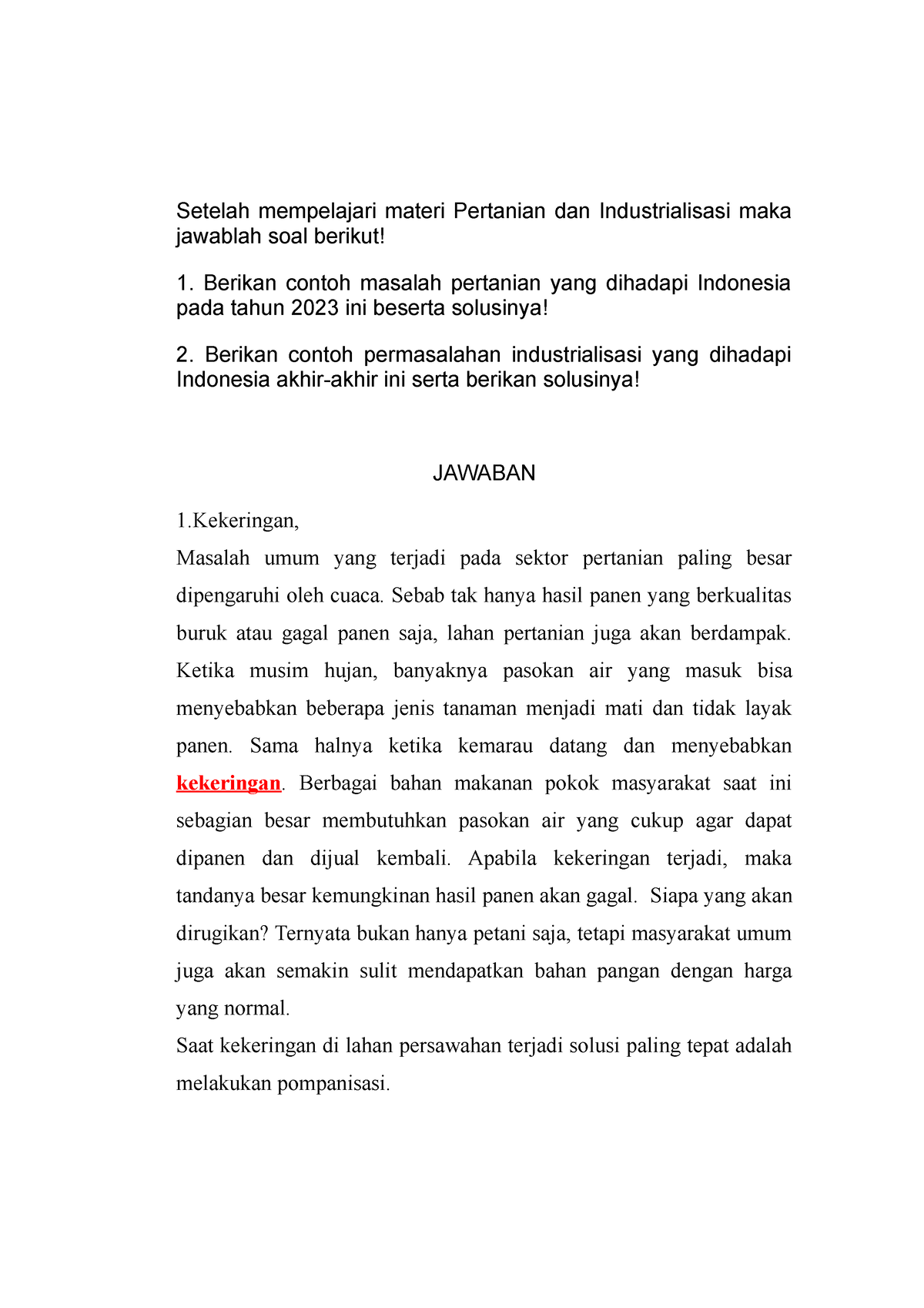 Diskusi SESI 2 - Setelah Mempelajari Materi Pertanian Dan ...