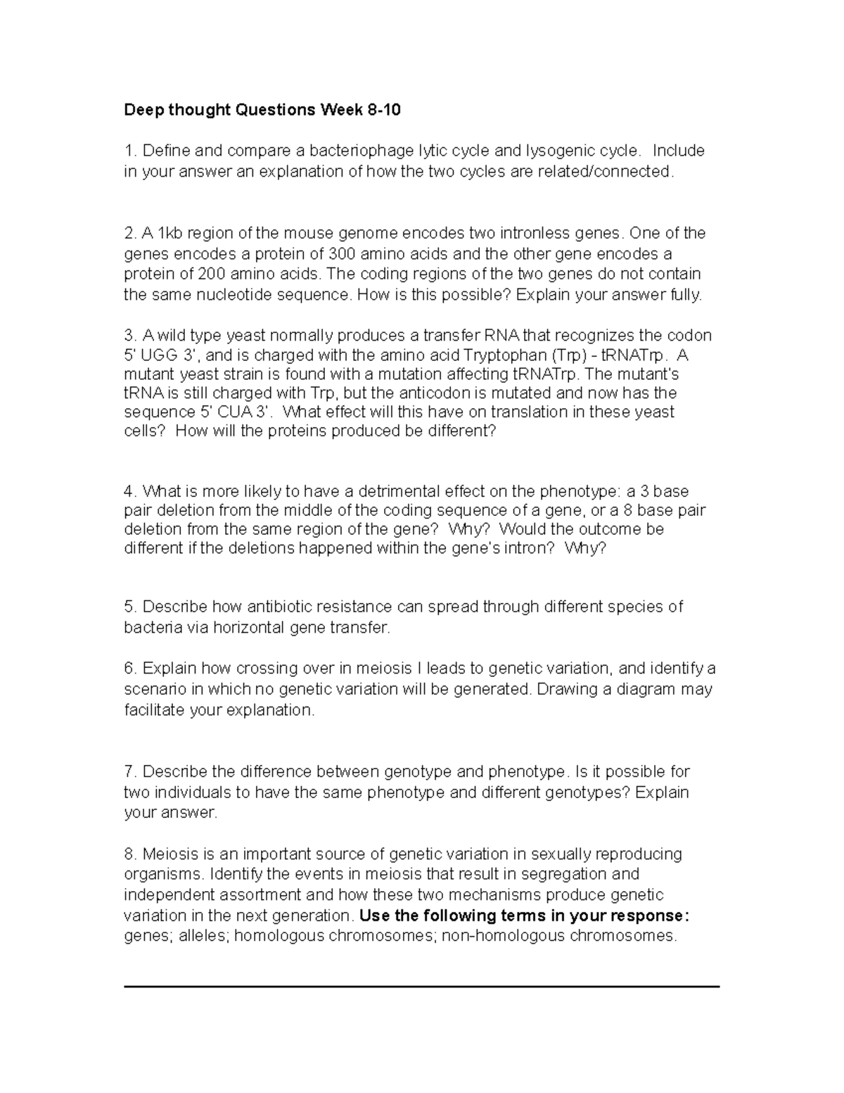 Practical Deep thought questions week 810 Deep thought Questions Week 1. Define and compare