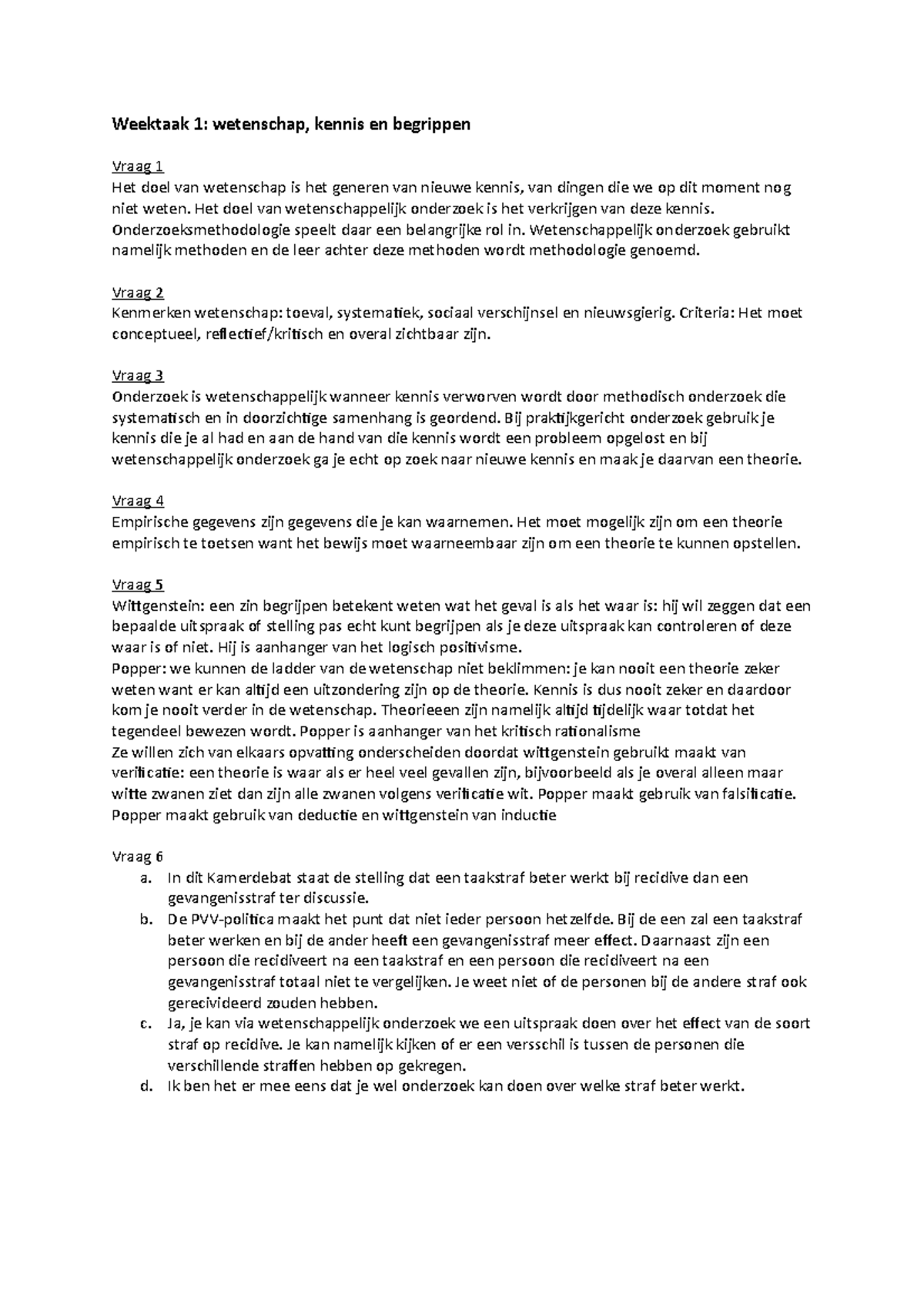 Weektaak 1 Onderzoeks- En Interventiemethodologie Antwoorden - Weektaak ...