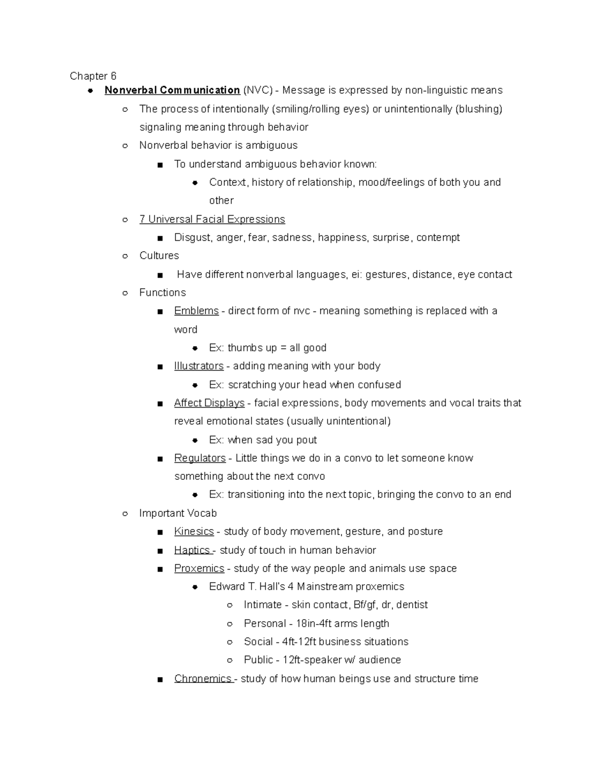 Final Review - Summary Introduction To Communication - Chapter 6 ...