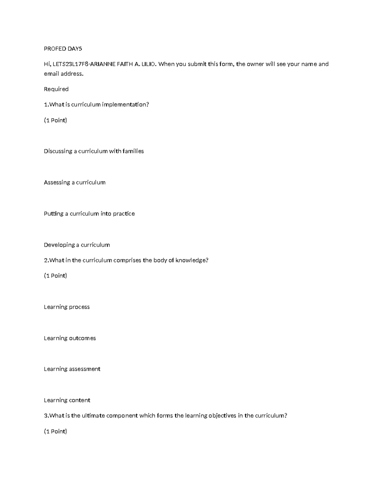 Profed DAY5-WPS Office - PROFED DAY Hi, LETS23L17F8-ARIANNE FAITH A ...