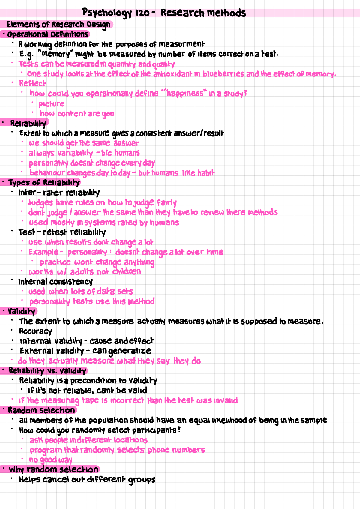 chapter 3 research methods reliability fill in the gaps