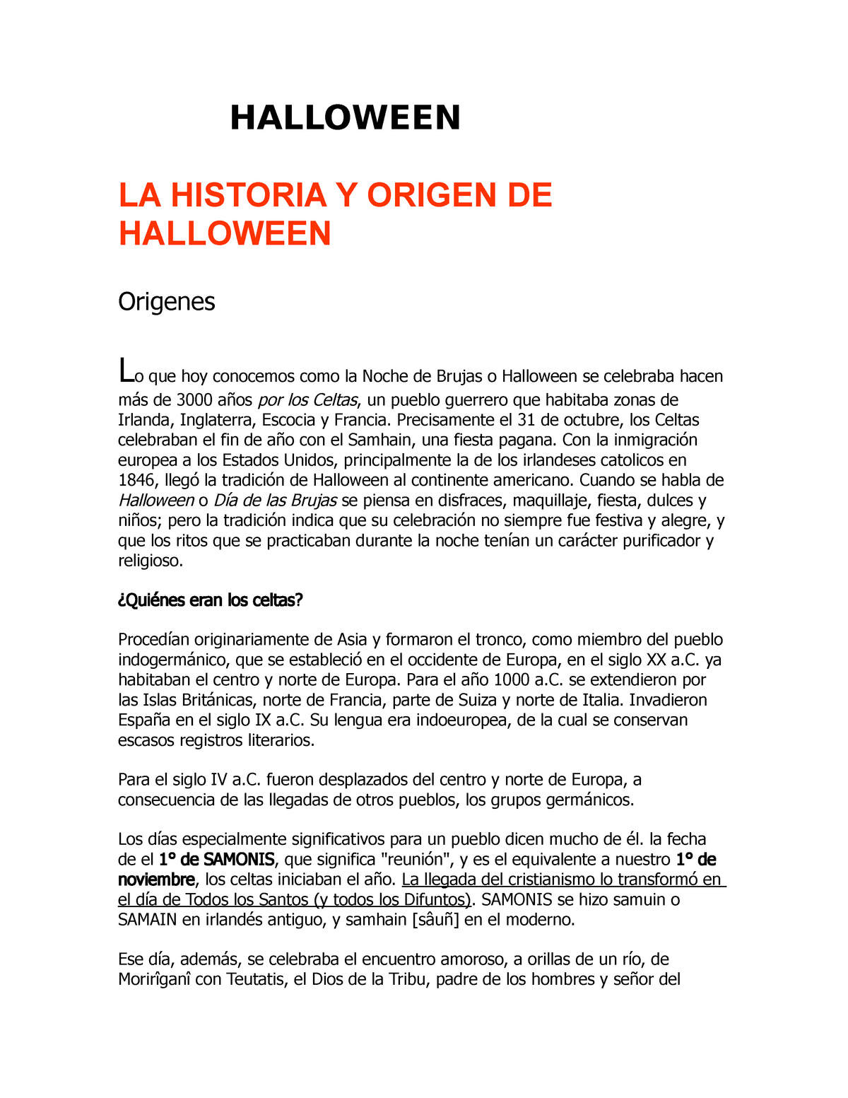 Halloween bueno HALLOWEEN LA HISTORIA Y ORIGEN DE HALLOWEEN