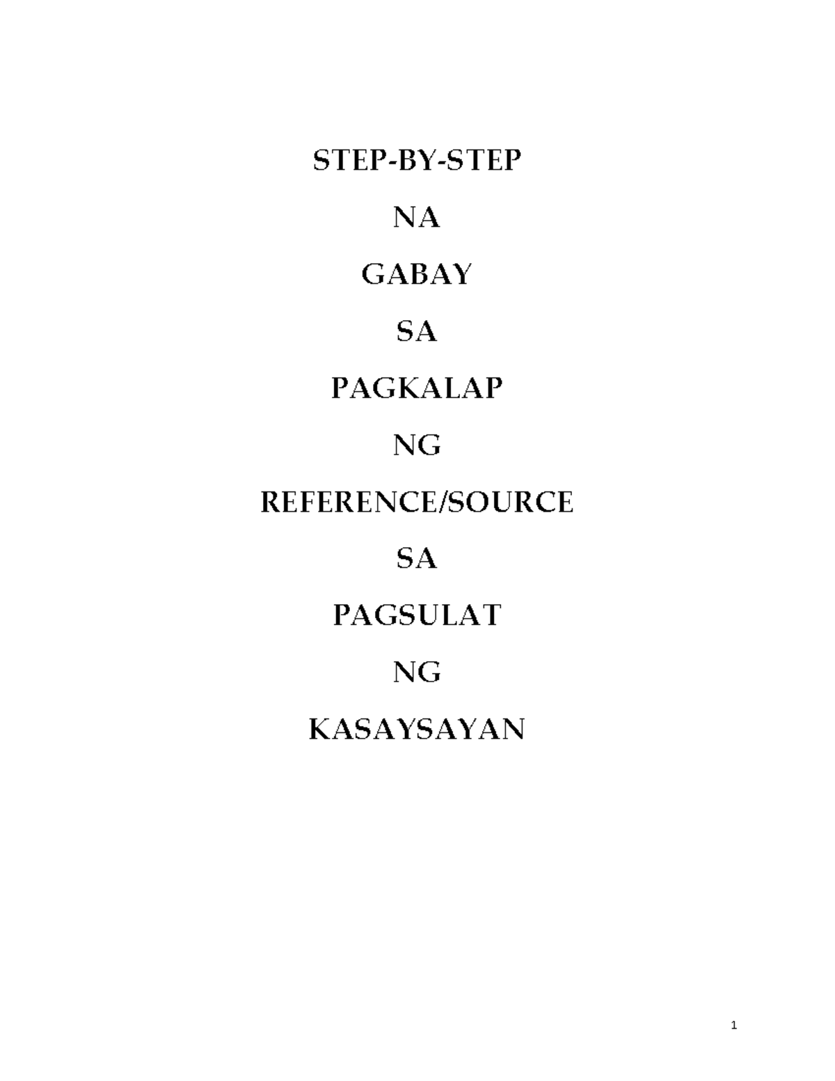 4 Ste P-by-Step na Pagkalap ng References at Sources - STEP-BY-STEP NA ...