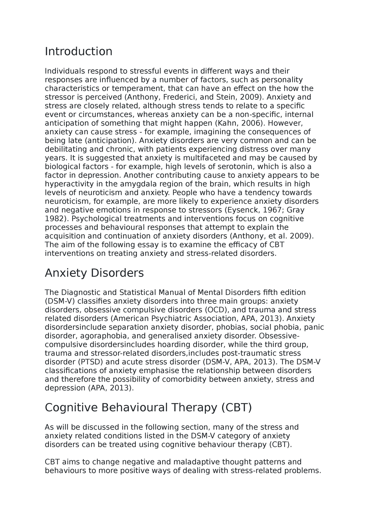 How Effective Is Cognitive Behavioural Therapy - Introduction ...