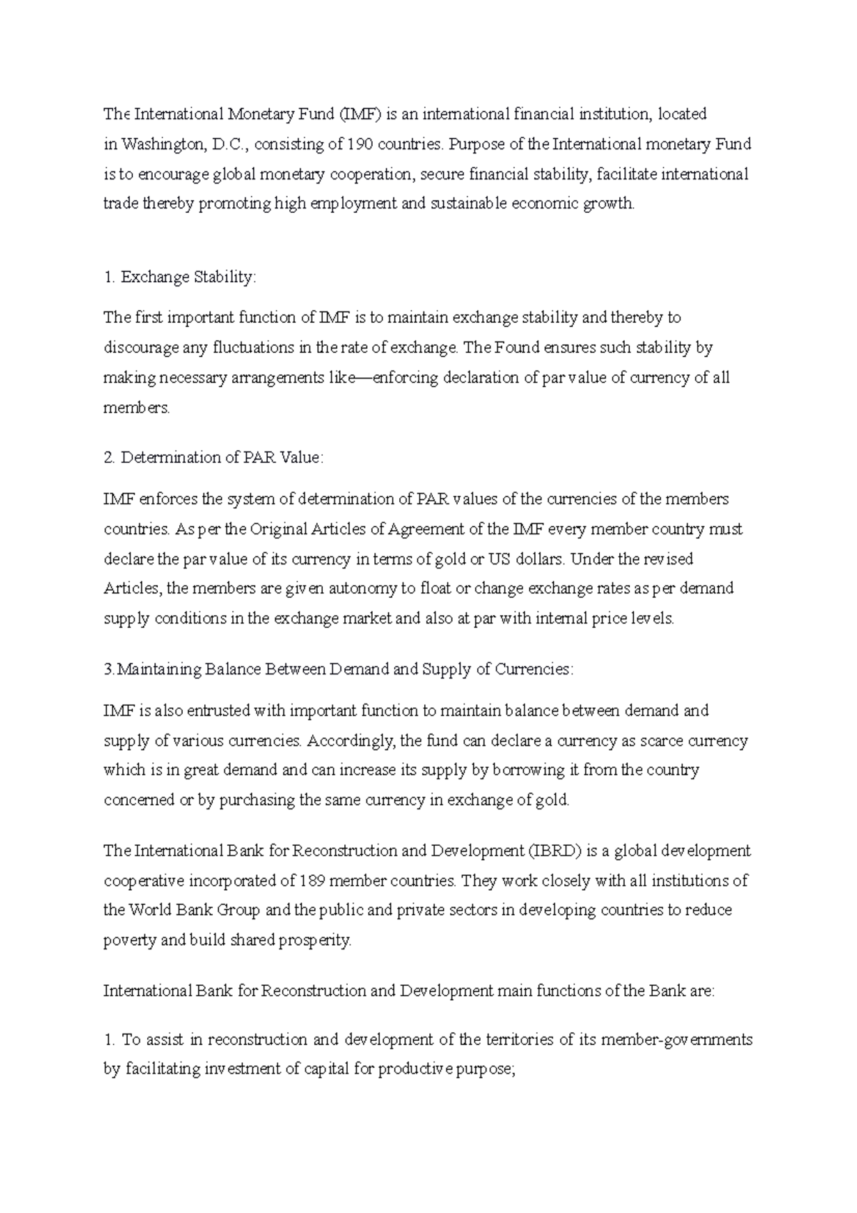 Managerial economics prac 3 - The International Monetary Fund (IMF) is ...