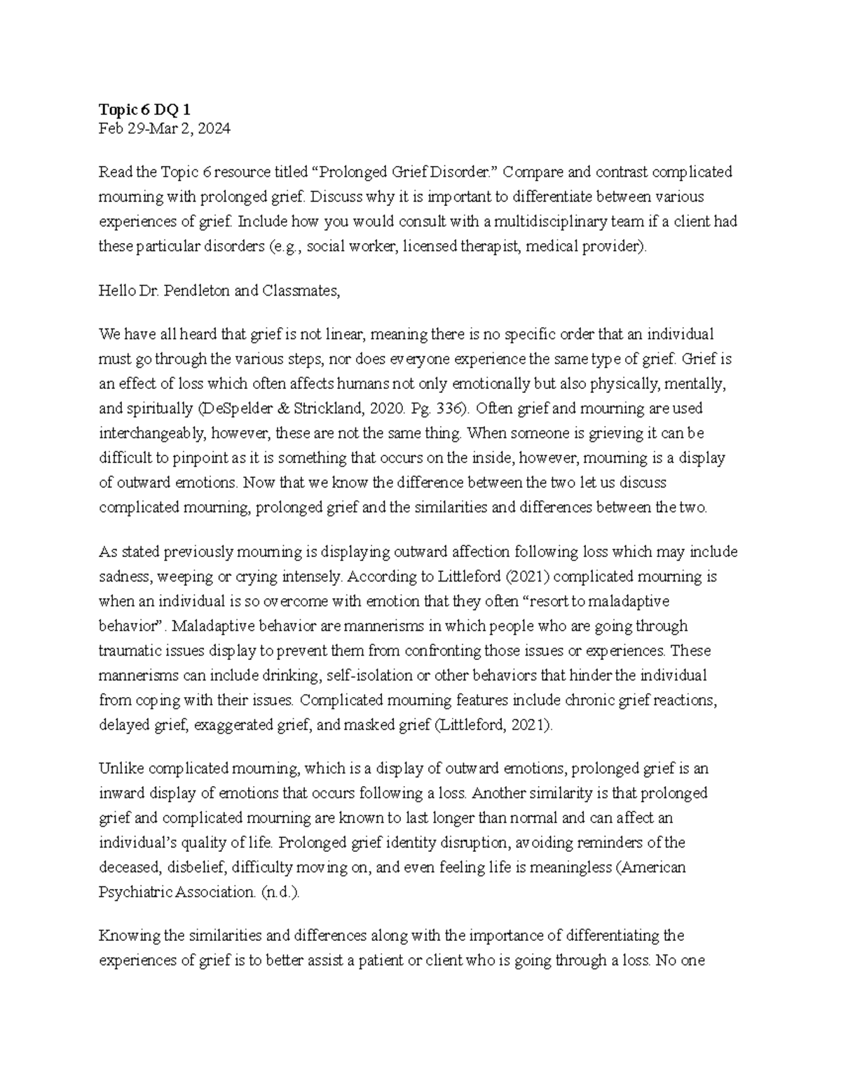 Topic 6 Dq 1 Discussion Topic 6 Dq 1 Feb 29 Mar 2 2024 Read The