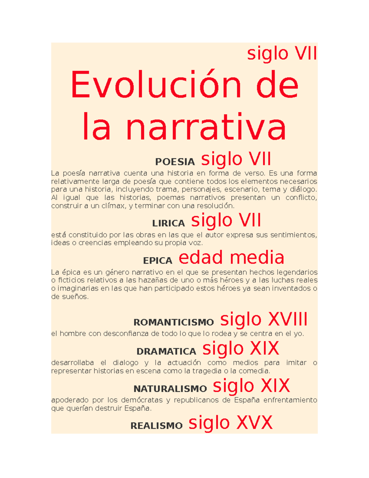 Linea del tiempo evolucion de la narrativa siglo VII Evolución de la narrativa POESIA siglo Linea del tiempo evolucion de la narrativa siglo VII Evolución de la narrativa POESIA siglo