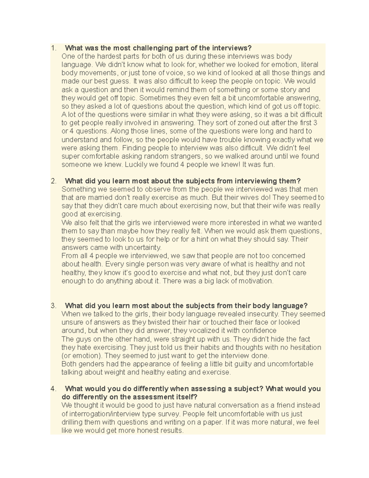 Interview Response Questions - What was the most challenging part of ...