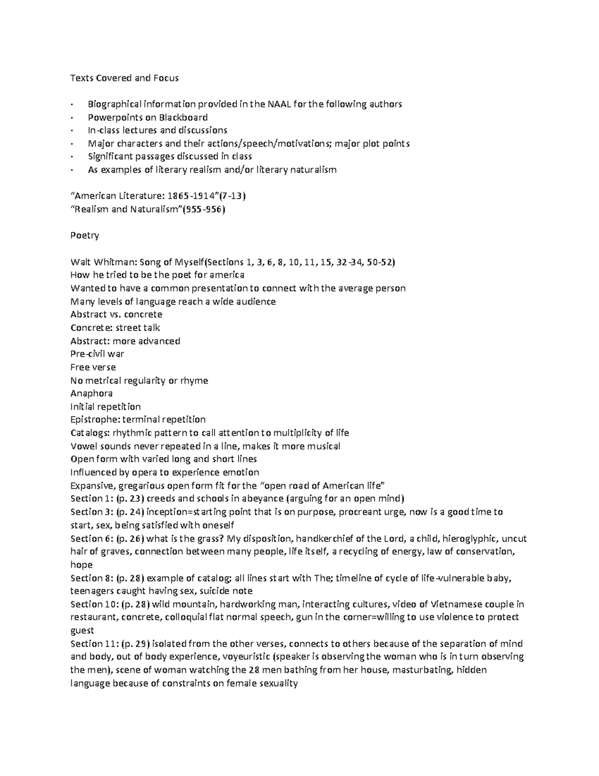 EN 210 Guide - Lecture notes test 1 - Texts Covered and Focus ...