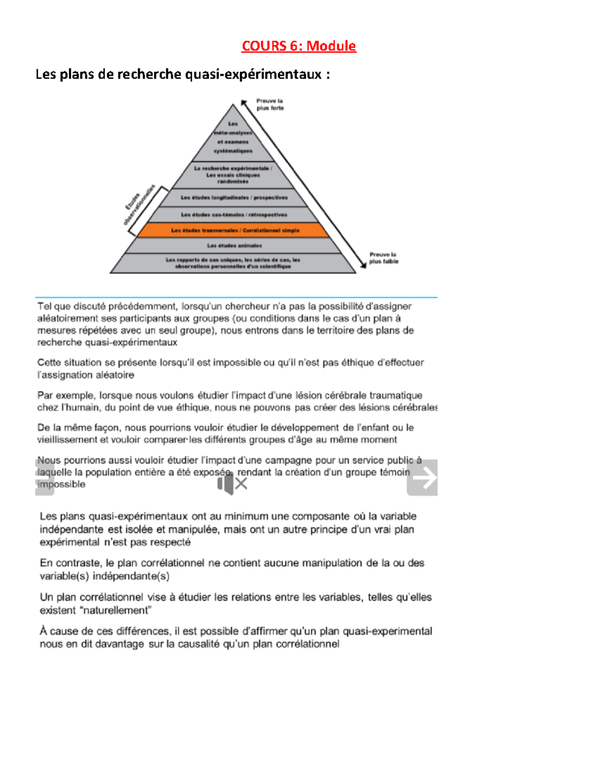 Cours 6 - COURS 6: Module Les plans de recherche quasi-expérimentaux ...