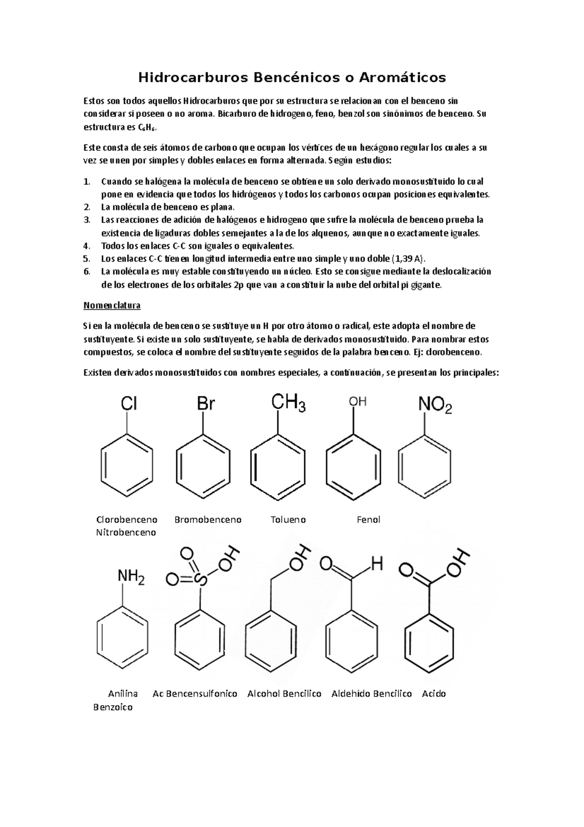 2- Hidrocarburos Bencénicos O Aromáticos - Hidrocarburos O Estos Son ...