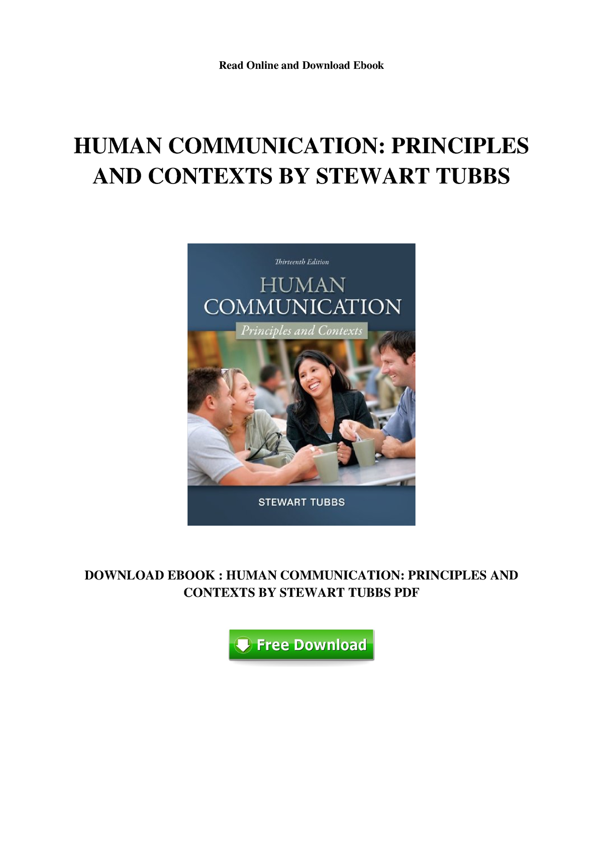 1st edition an illustrated guide to human communication download