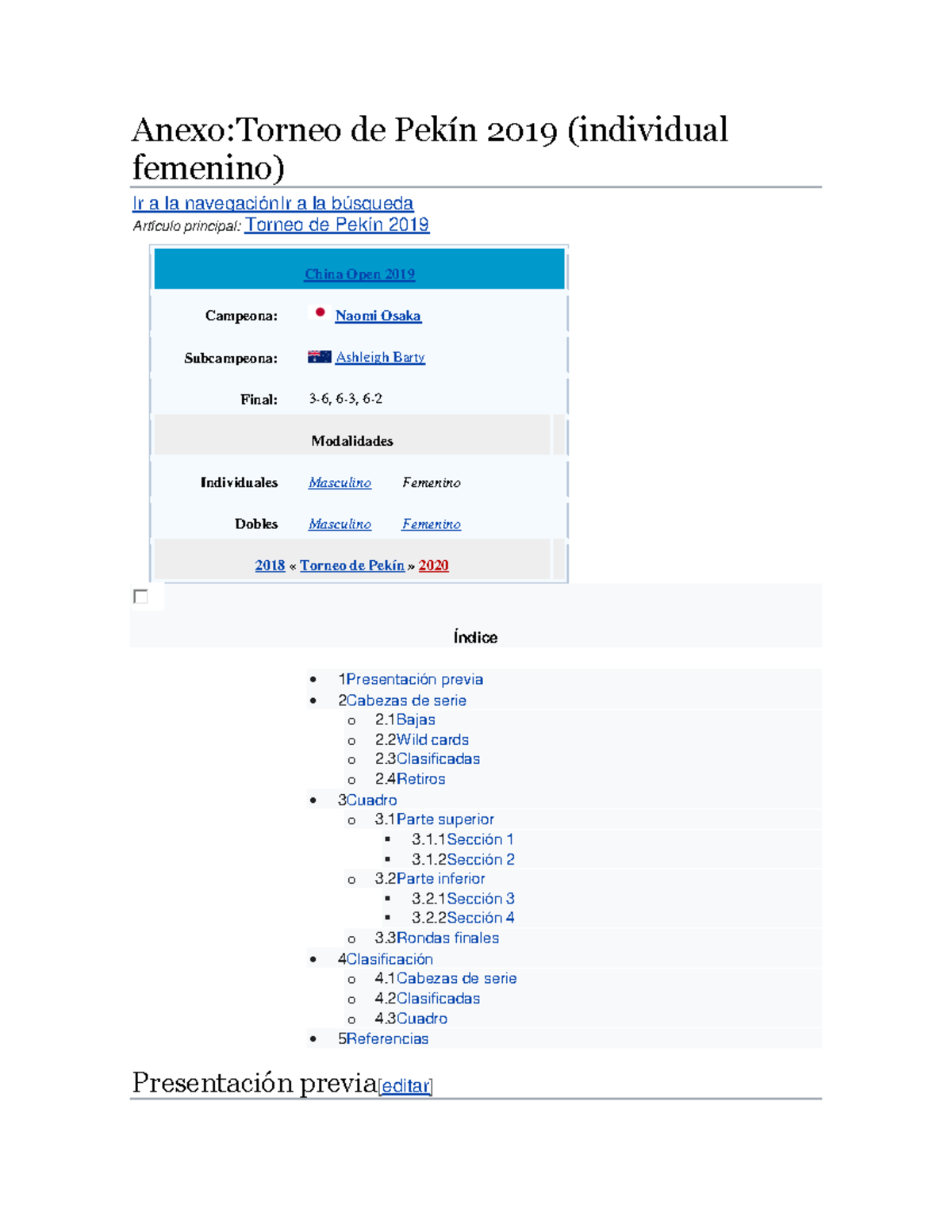 Torneo Pekin historia AnexoTorneo de Pekín 2019 (individual