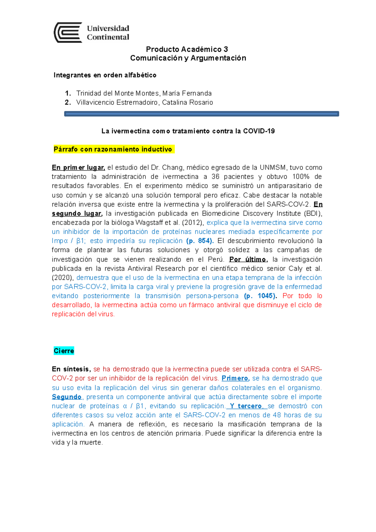 6. Ejemplo PA3 Tolentino - Producto Académico 3 Comunicación Y ...