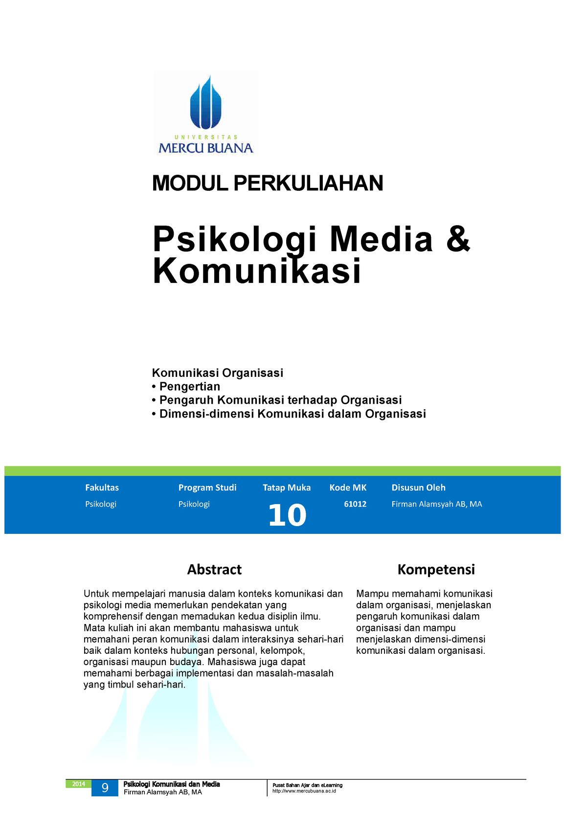 Modul 9 Psikologi Media Komunikasi - MODUL PERKULIAHAN Psikologi Media ...