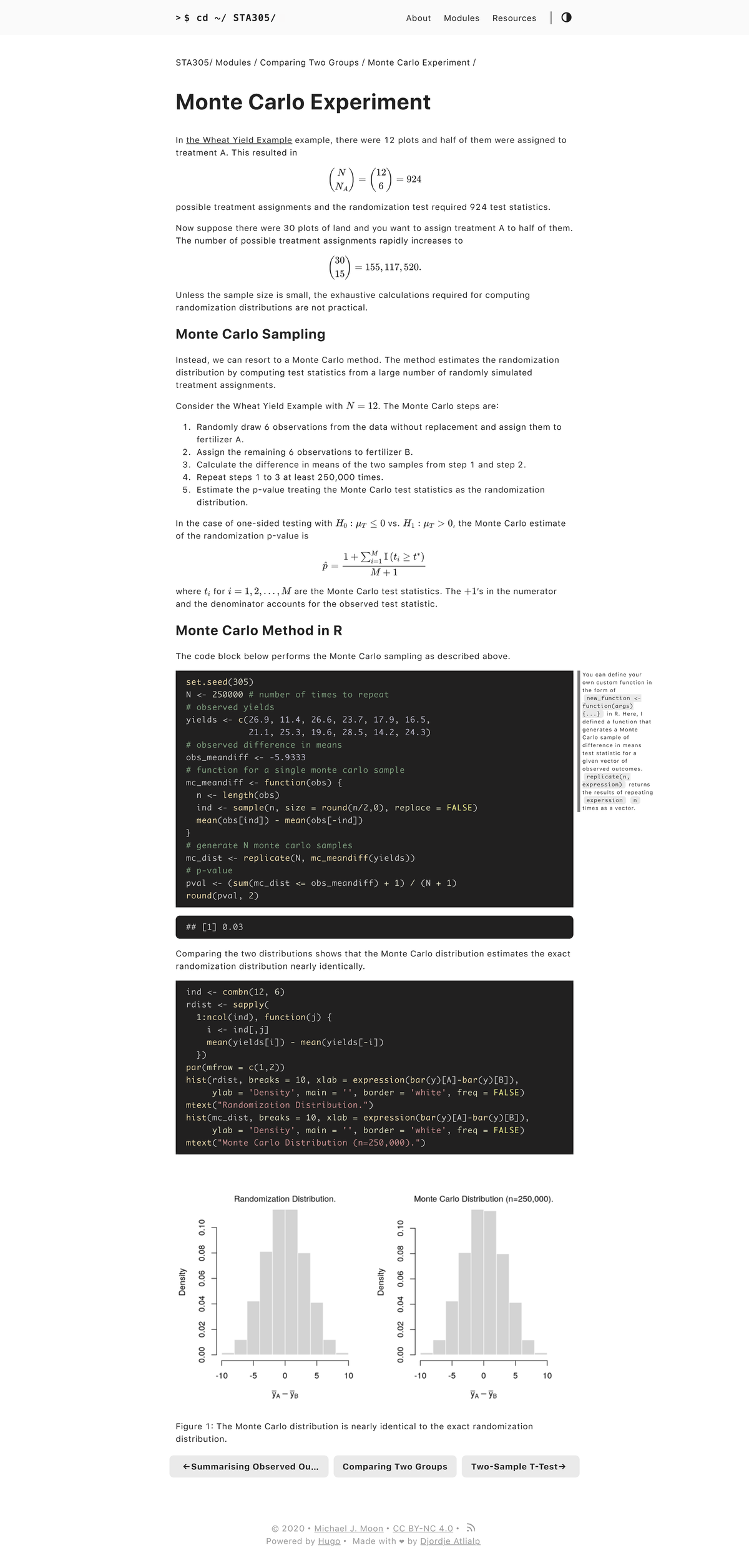 Monte Carlo Experiment Design and Analysis of Experiments — Online ...