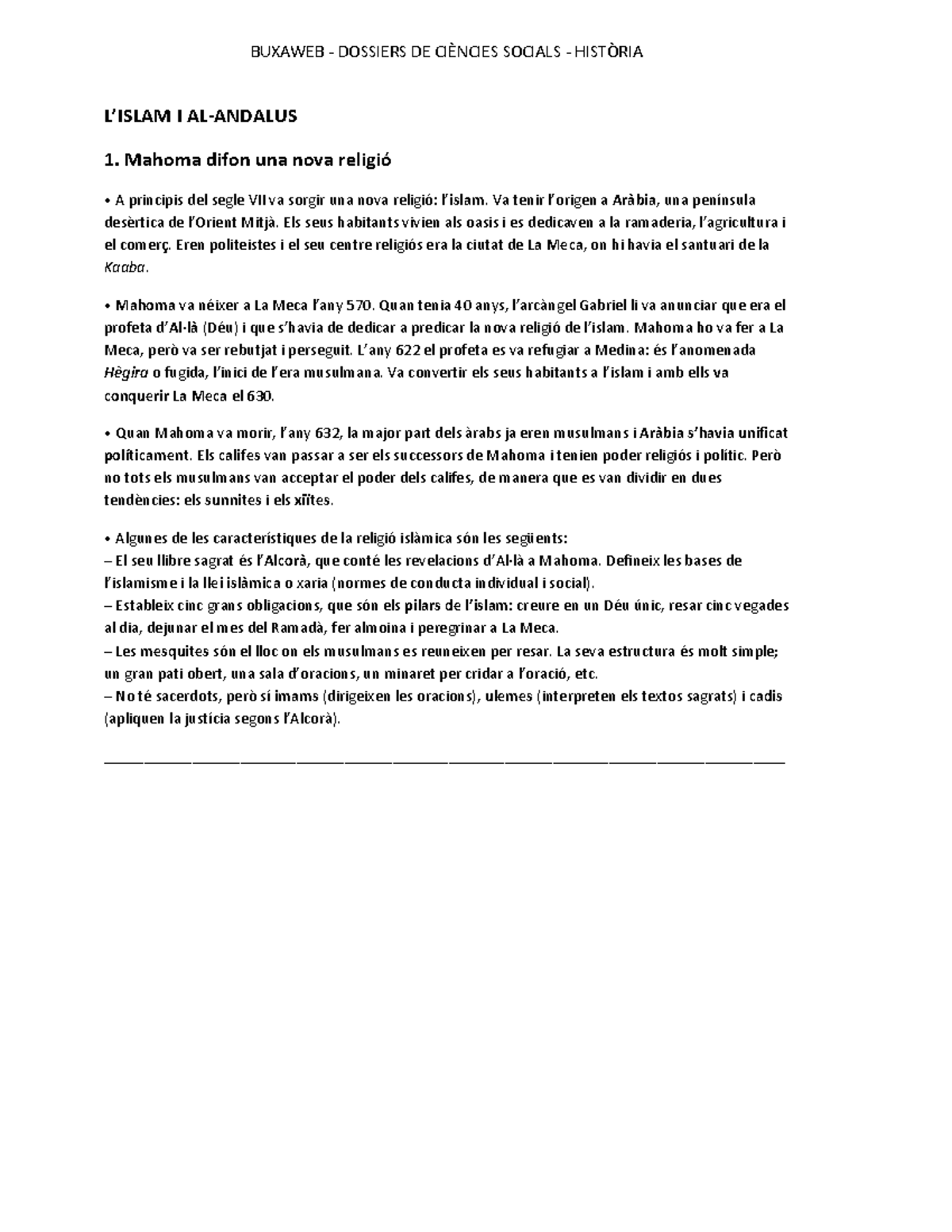 Islam. Expansión y conquista en el mundo conocido - L’ISLAM I AL ...