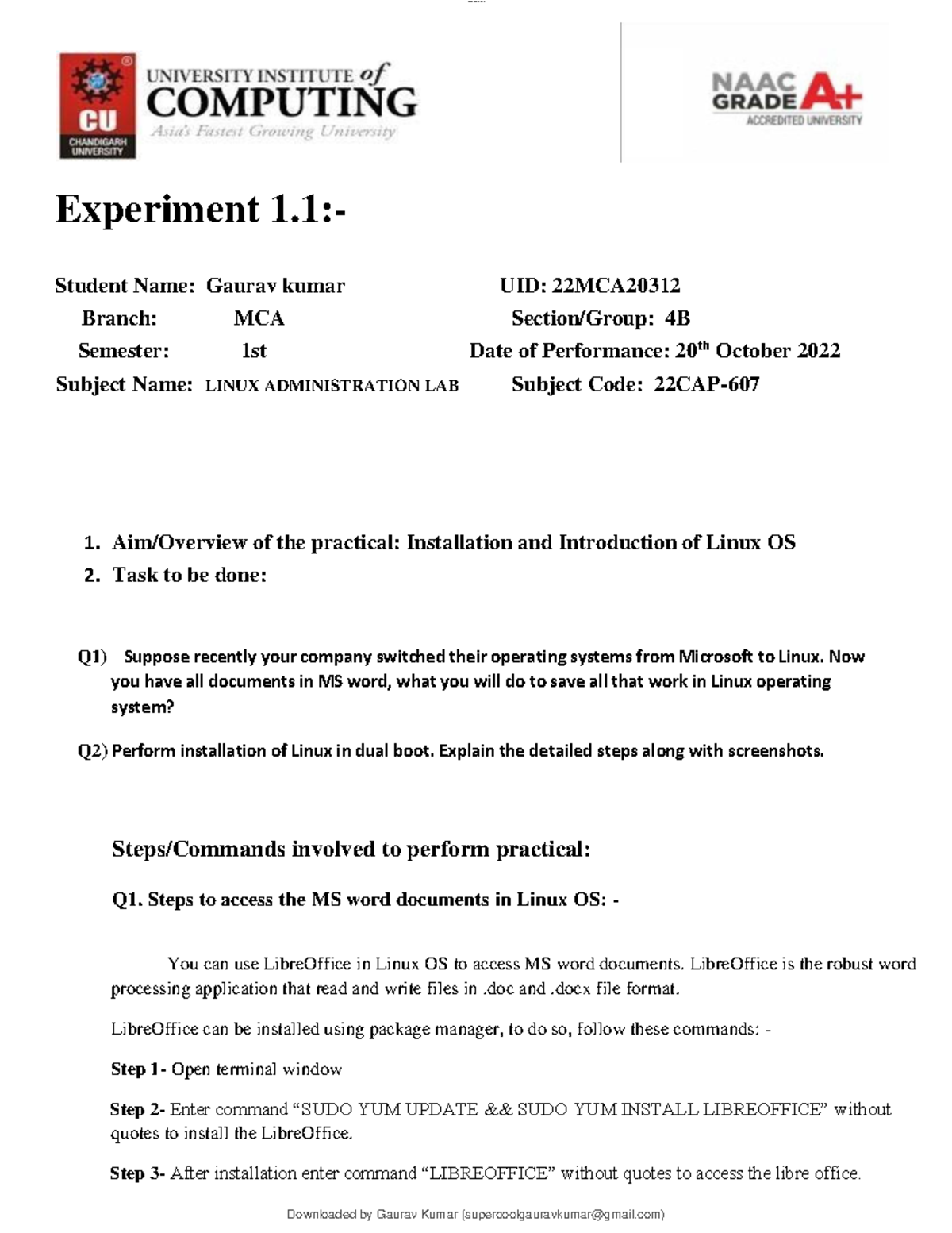 Linux 1 - 123 - Downloaded by Gaurav Kumar (supercoolgauravkumar@gmail ...