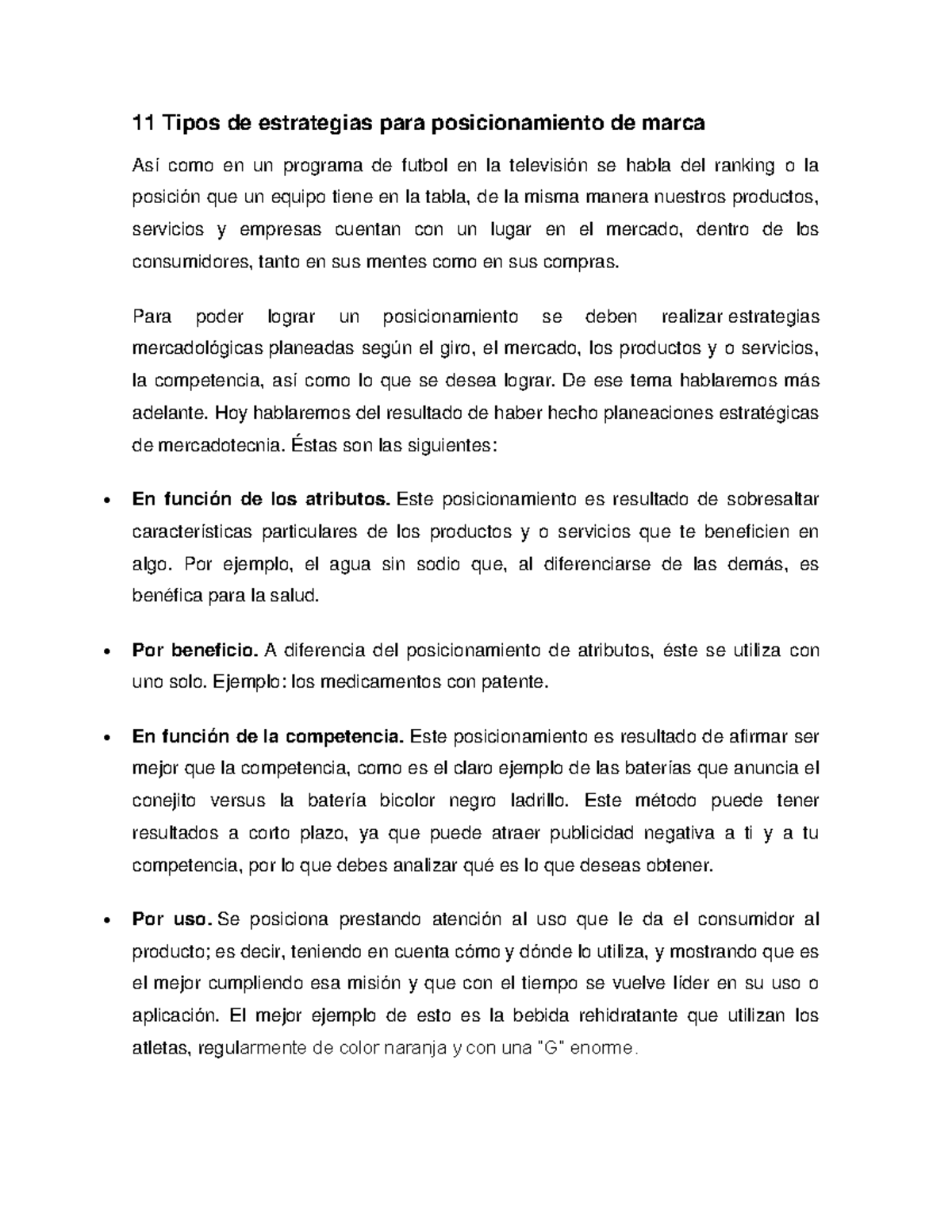 Bloque 4 Tipos d estrategias - 11 Tipos de estrategias para ...