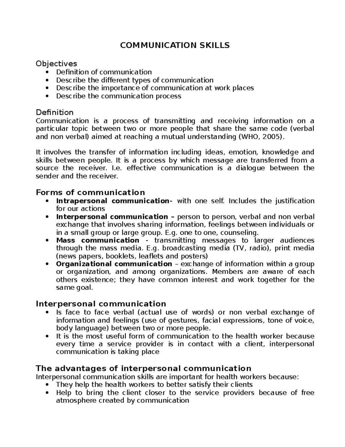 Communication Skills by Isaac OKOT - COMMUNICATION SKILLS Objectives ...