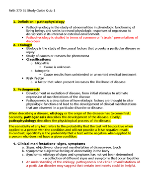 Week+7+quiz+-+fall+2024 - PATH 370 Weekly Topic Outline This outline is ...
