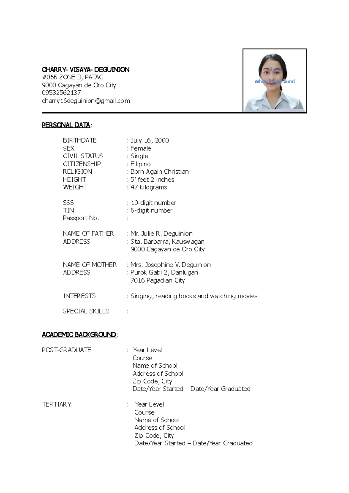 CV template for anyone - Grammar and English - Studocu