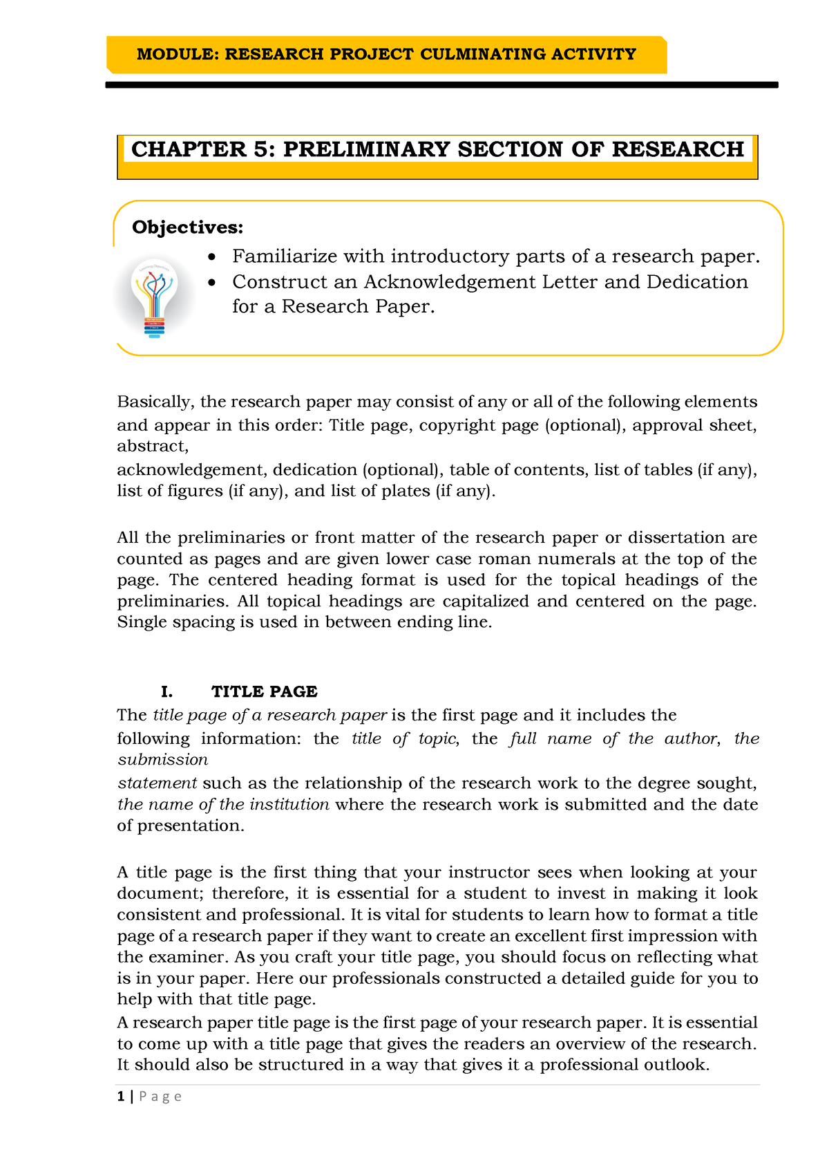 chapter 5 of research parts