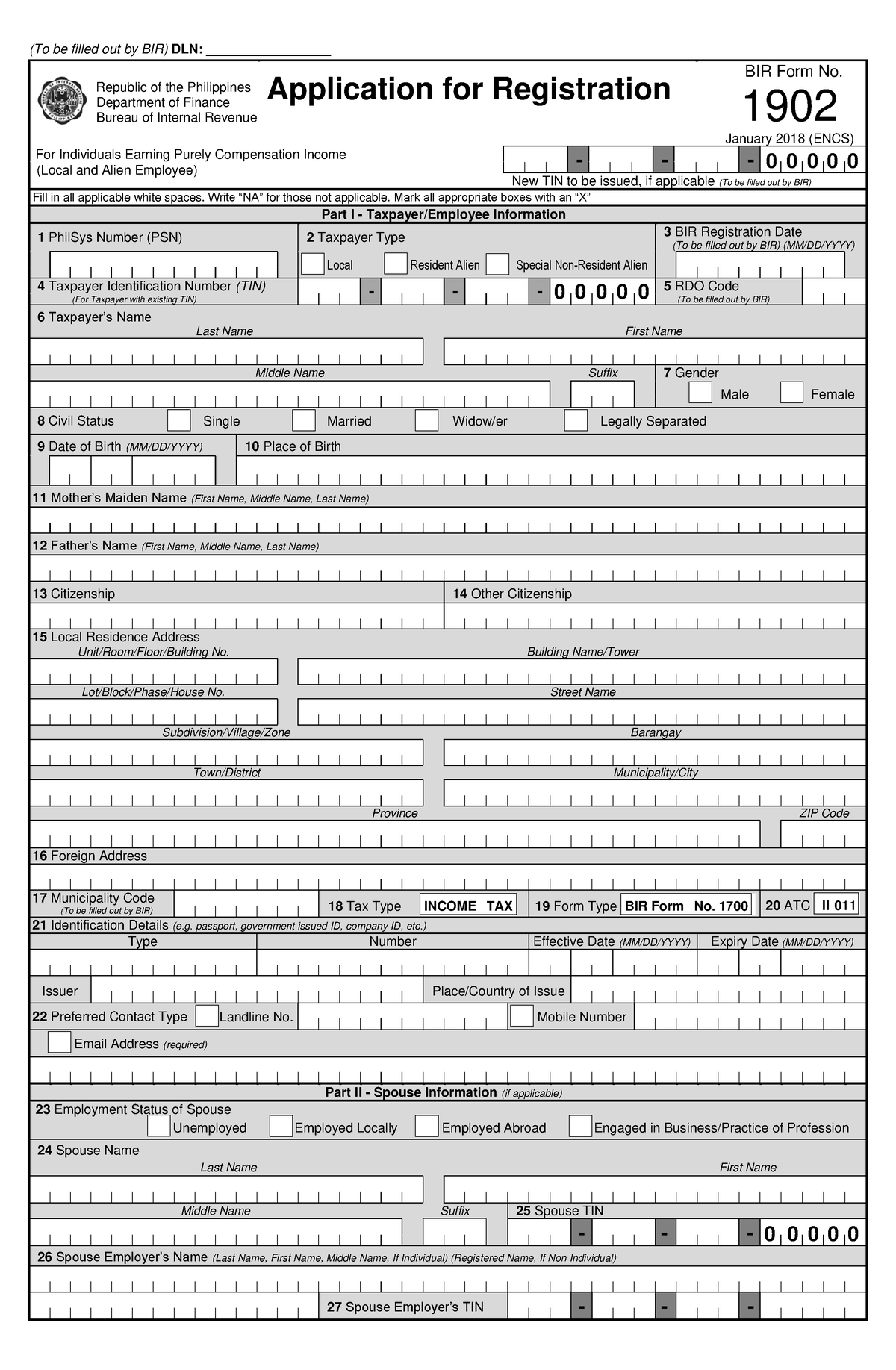 1902 January 2018 ENCS Final - (To Be Filled Out By BIR) DLN ...