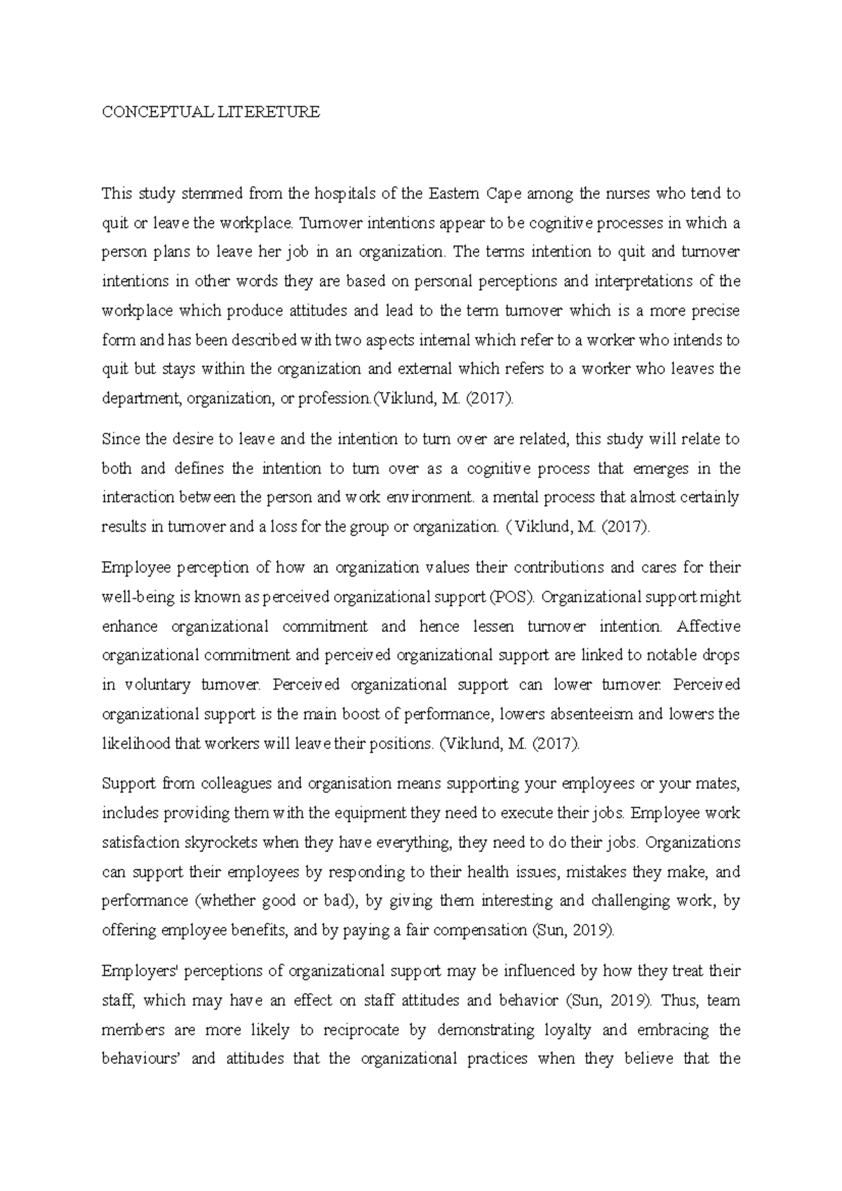 Conceptual Litereture - CONCEPTUAL LITERETURE This study stemmed from ...
