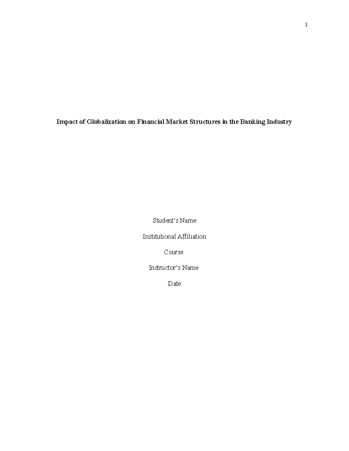 2005 191456 - The basics of business - Impact of Globalization on ...