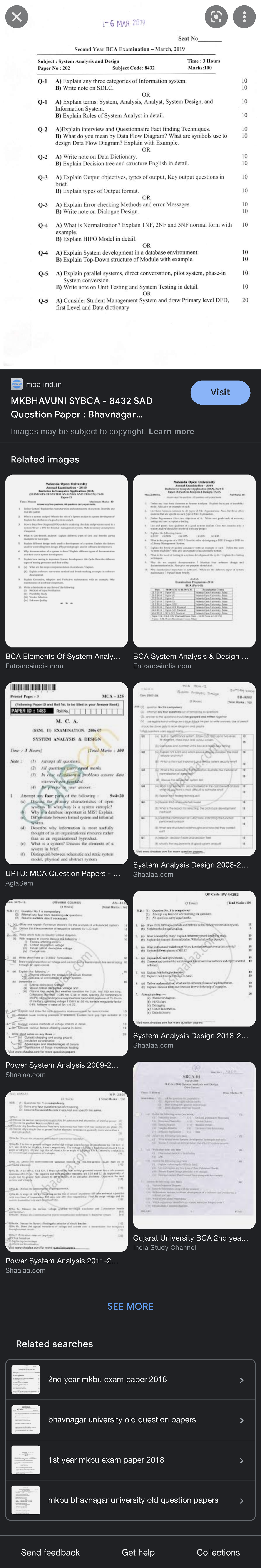 Ssad question paper - Google Search - mba.ind MKBHAVUNI SYBCA - 8432 ...
