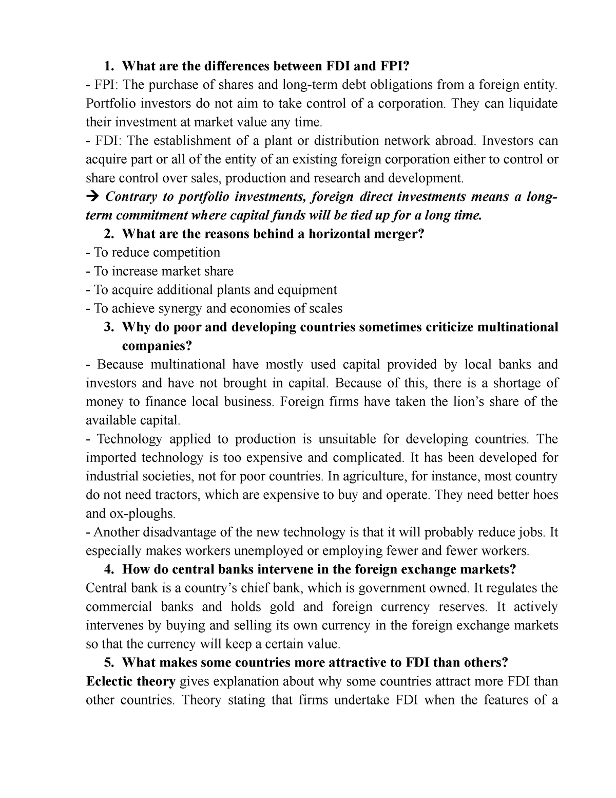 On-thi-GK - Tài Liệu ôn Giữa Kỳ - What Are The Differences Between FDI ...