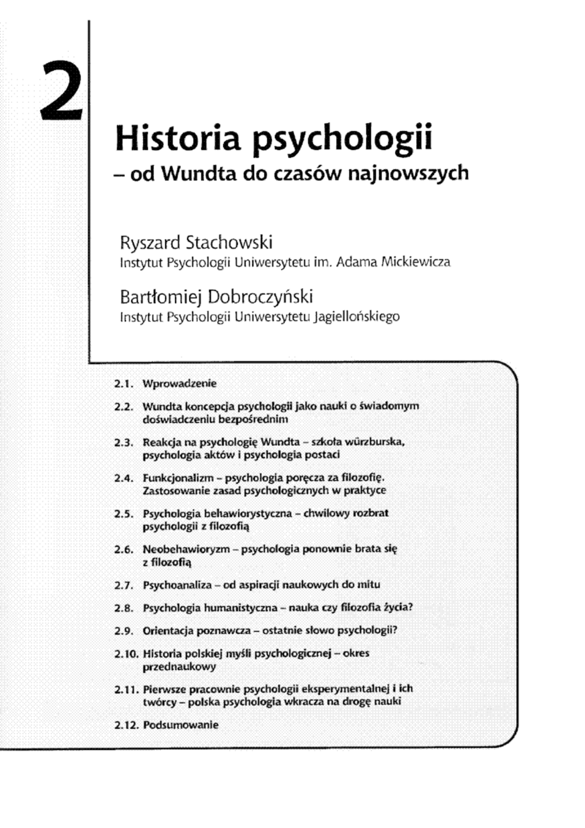 2 Historia Psychologii - Psychologia. Podręcznik Akademicki - Podstawy ...