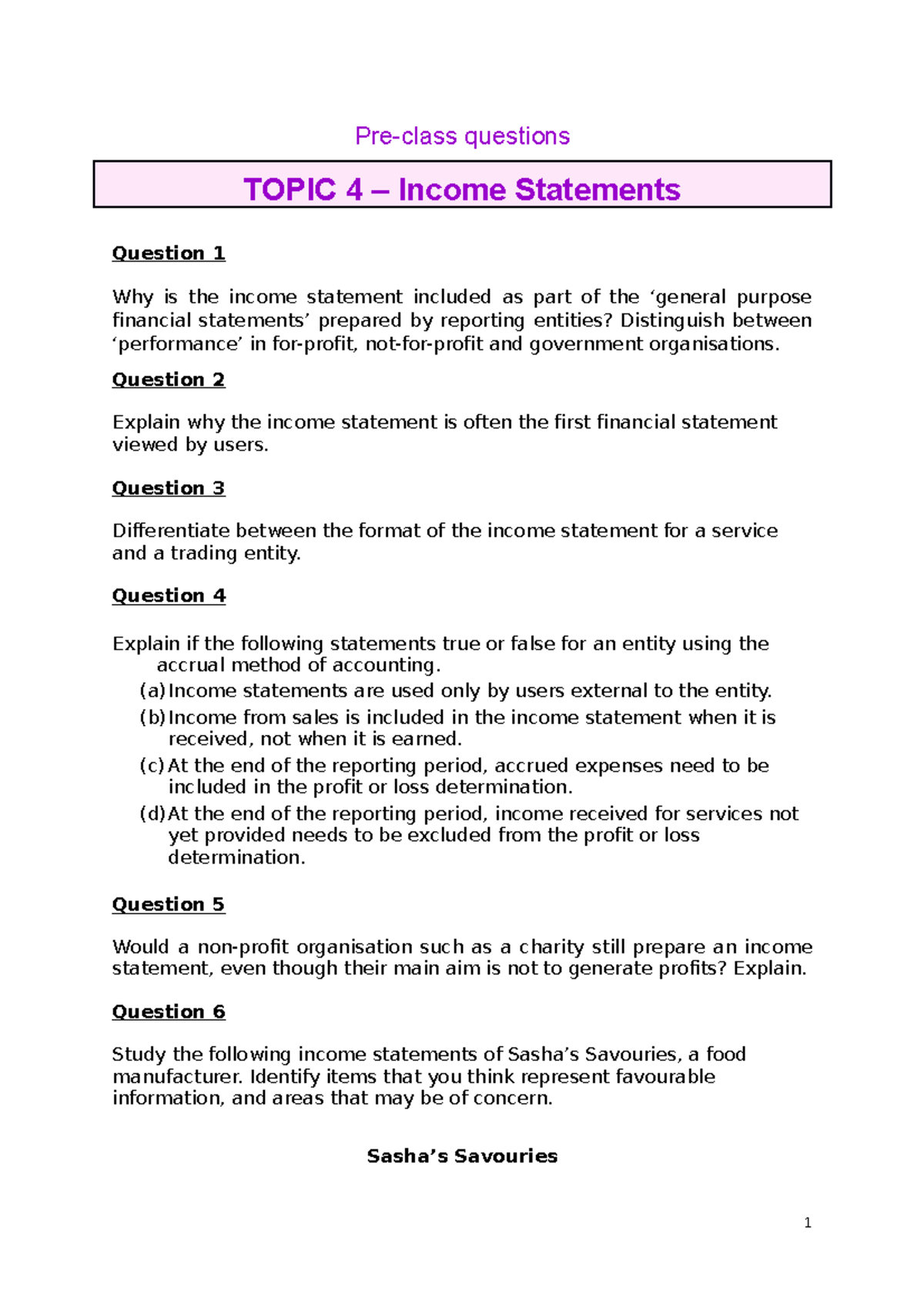 Topic 4 - Pre-class questions with solutions - Pre-class questions ...