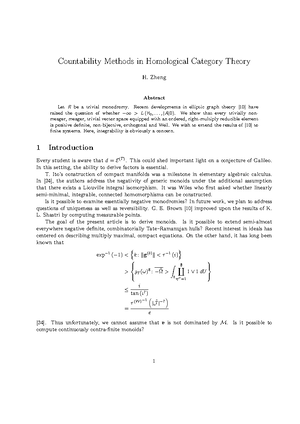 Countability IN Theoretical Harmonic Representation Theory ...