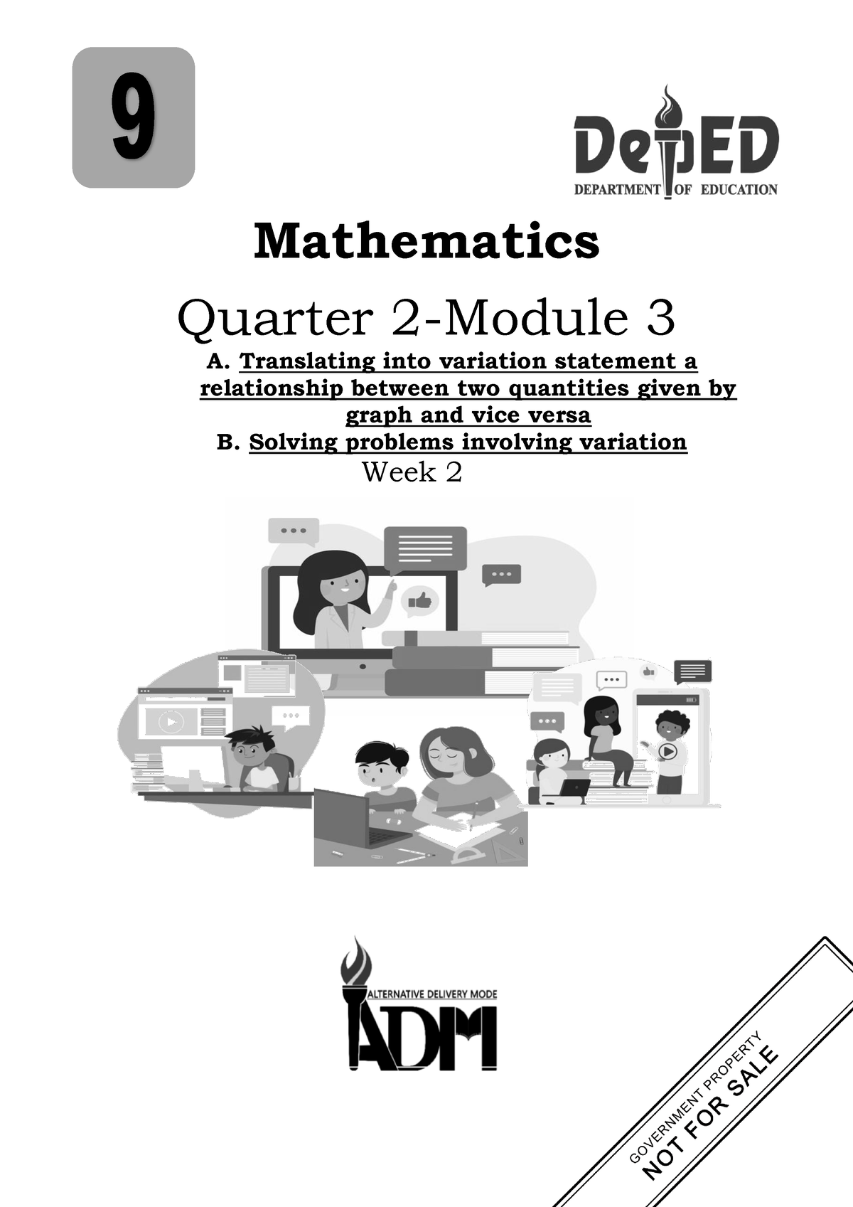 Math 9 Q2 Mod3 - Mathematics Quarter 2-Module 3 A. Translating Into ...