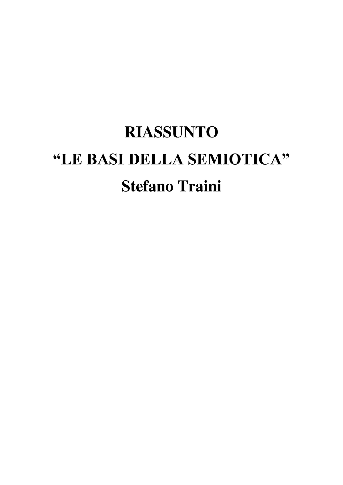 La suspense di Stefano Calabrese, Sintesi del corso di Semiotica