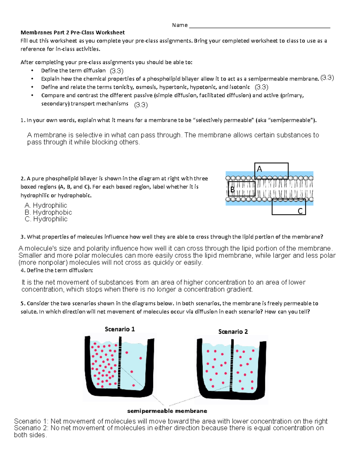 Week 2b Membranes 2 Reading Guide - LS 7A - UCLA - Studocu