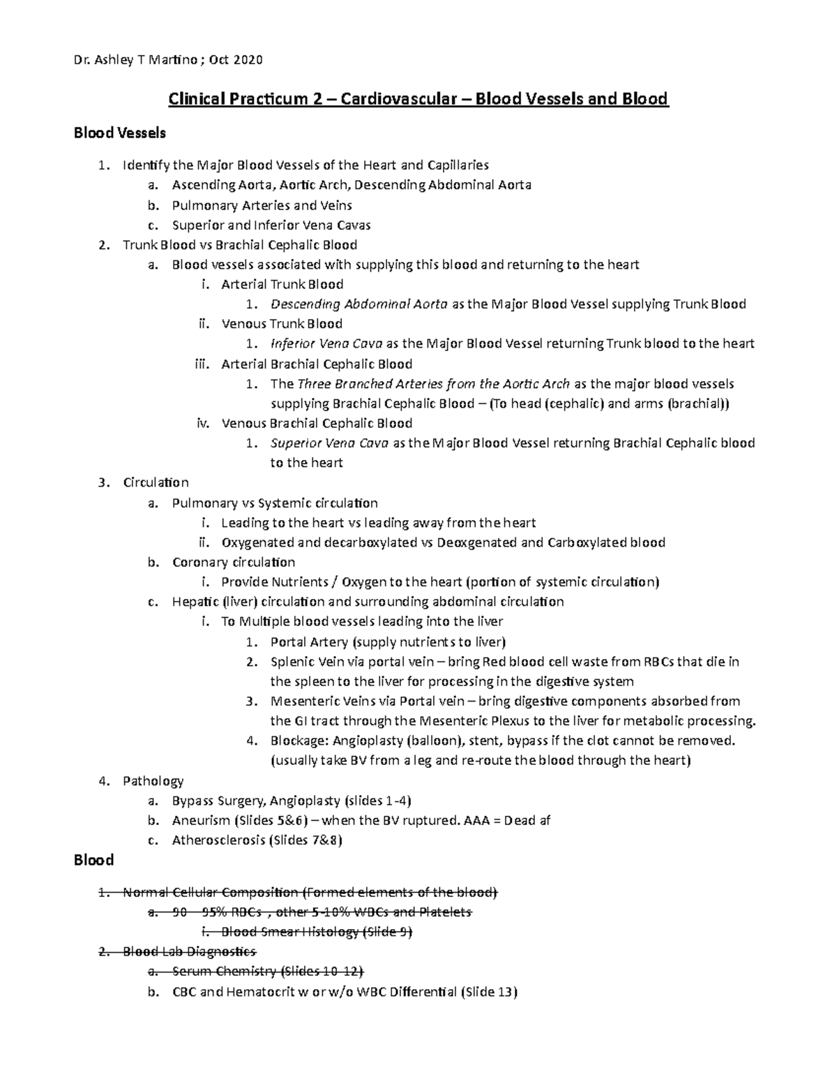 Clinical Practicum II Martino Cardiovascular - Clinical Pracicum 2 ...