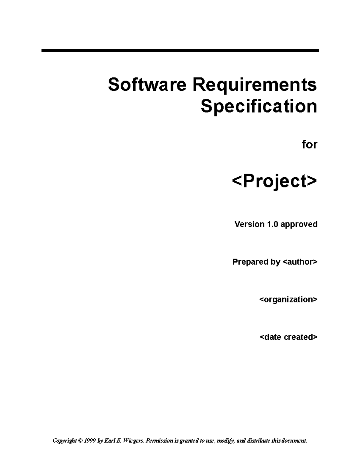 IEEE SRS Template - Software Engineering - Studocu
