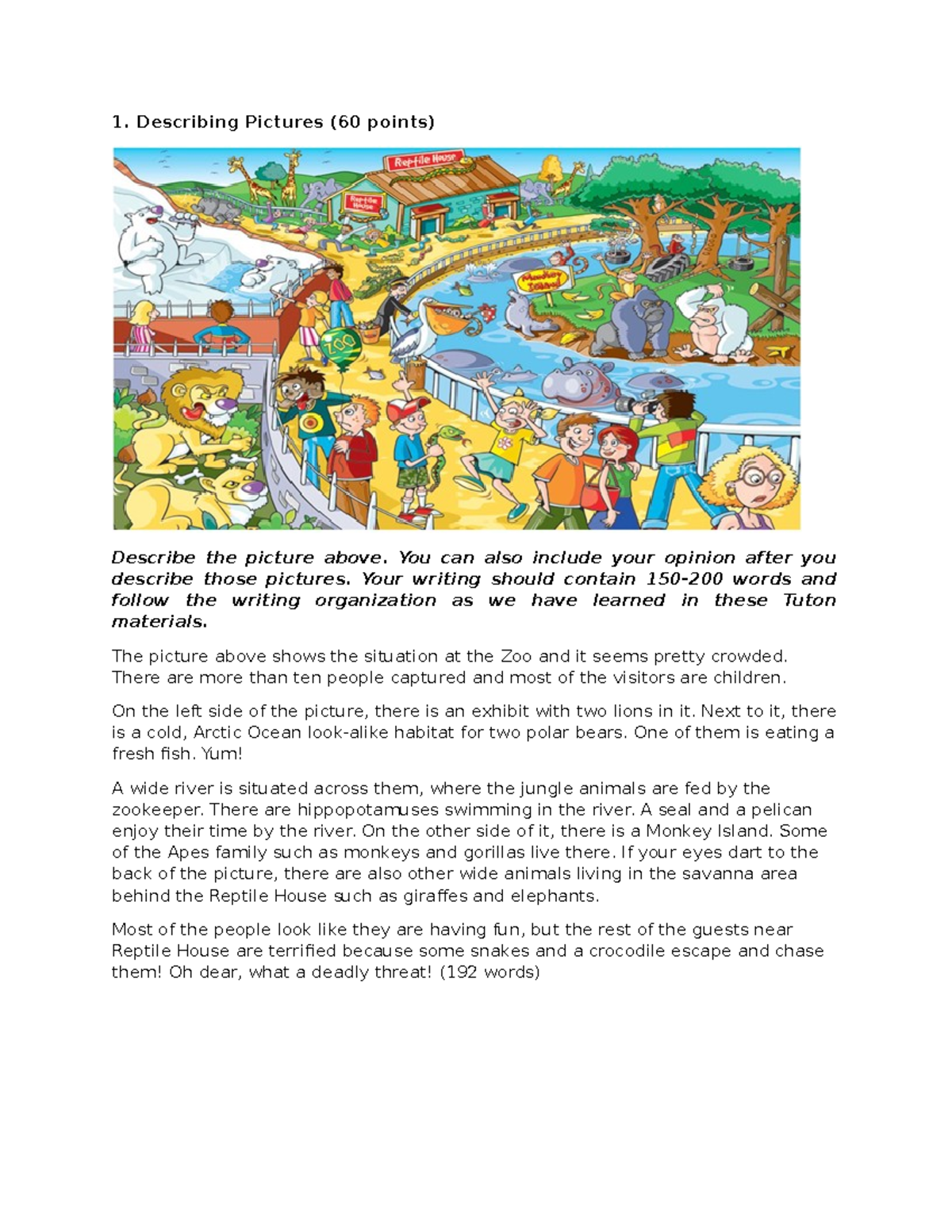 Describing A Picture Essay Example