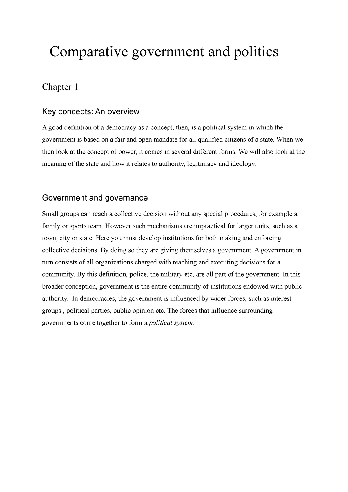 Comparative Government And Politics - Comparative Government And ...