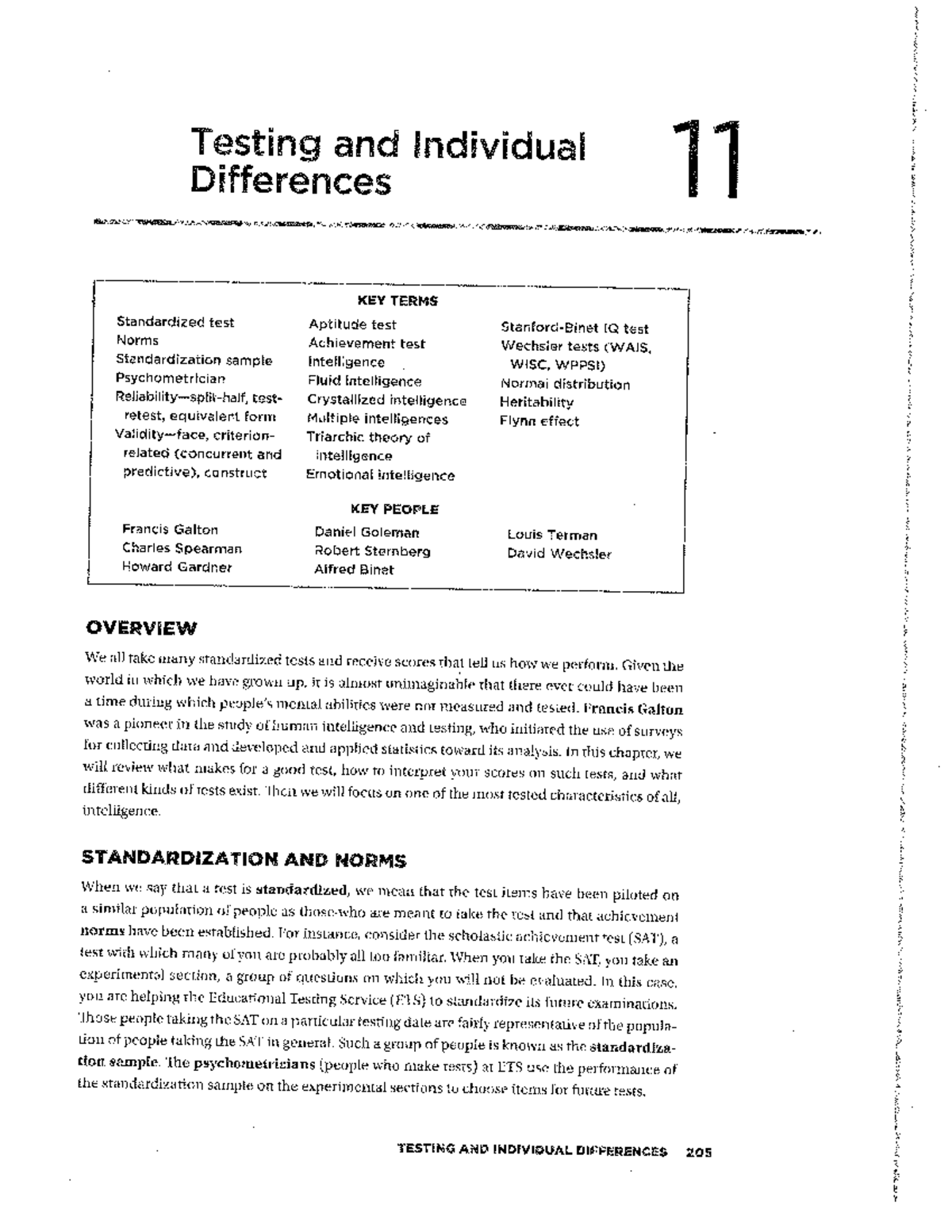 Ch11Intelligence - Testing and individual differences chapter lecture ...