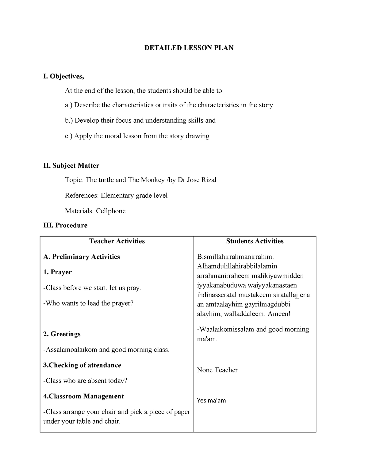 Detailed Lesson-WPS Office - DETAILED LESSON PLAN I. Objectives, At the ...