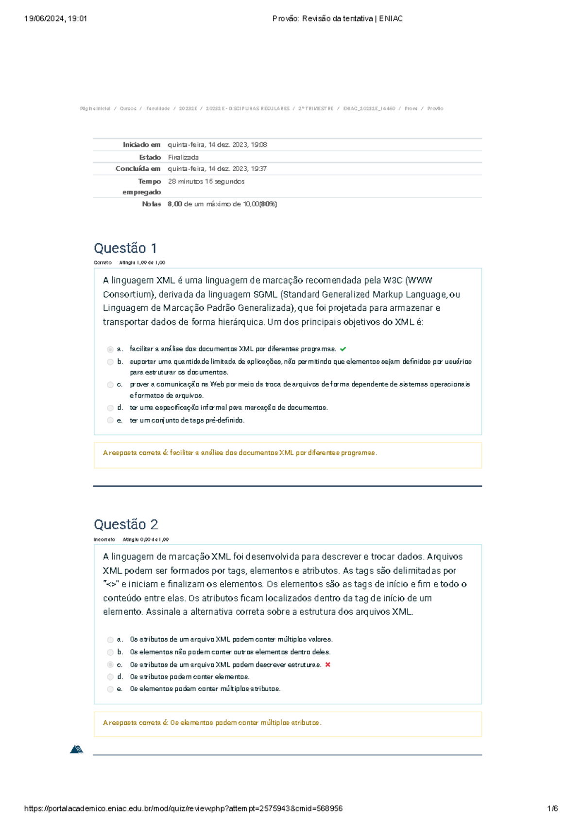 Provão ferramentas web - Página inicial / Cursos / Faculdade / 20232E ...