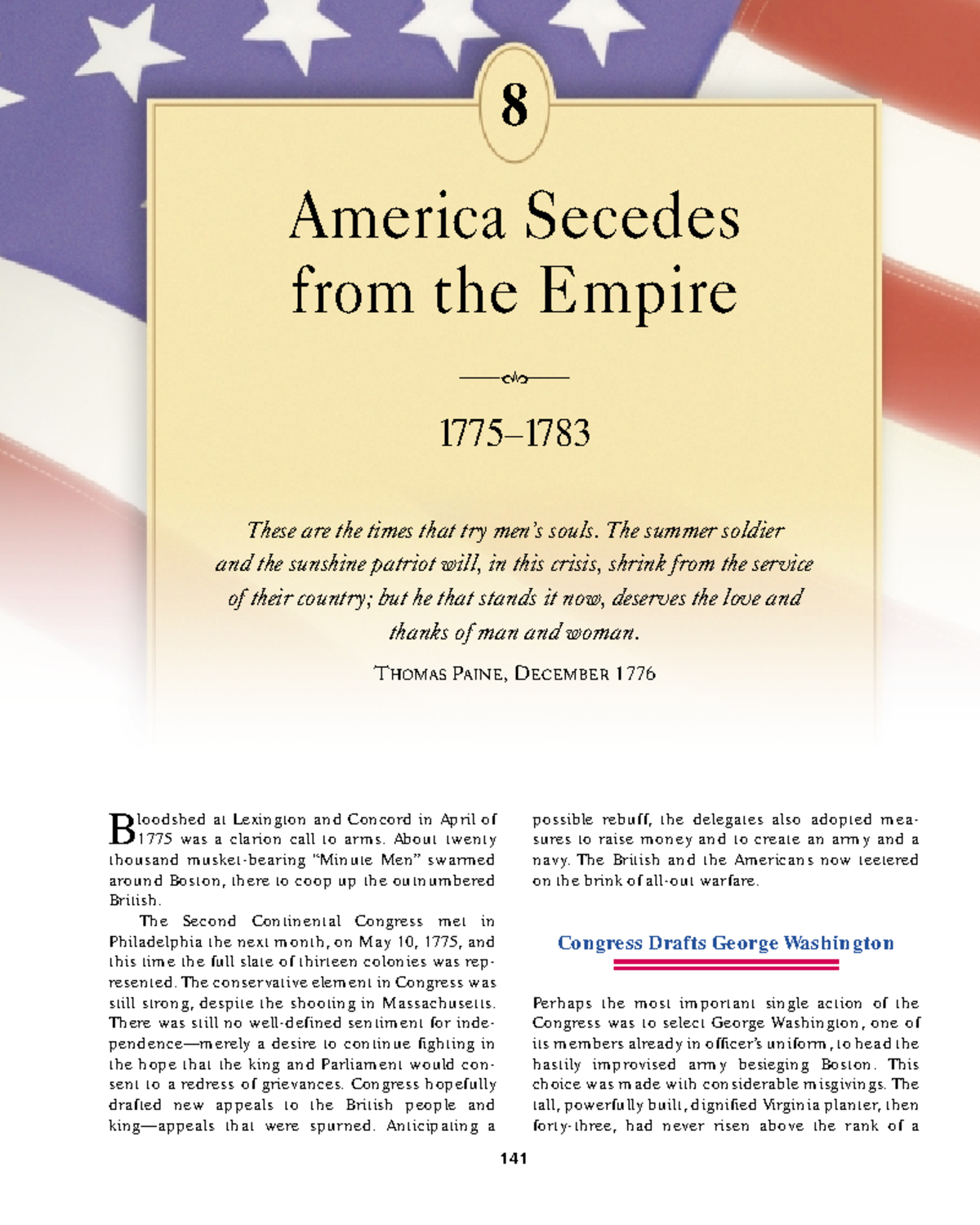 Americanpageantchapter 8 - 8 America Secedes From The Empire ...