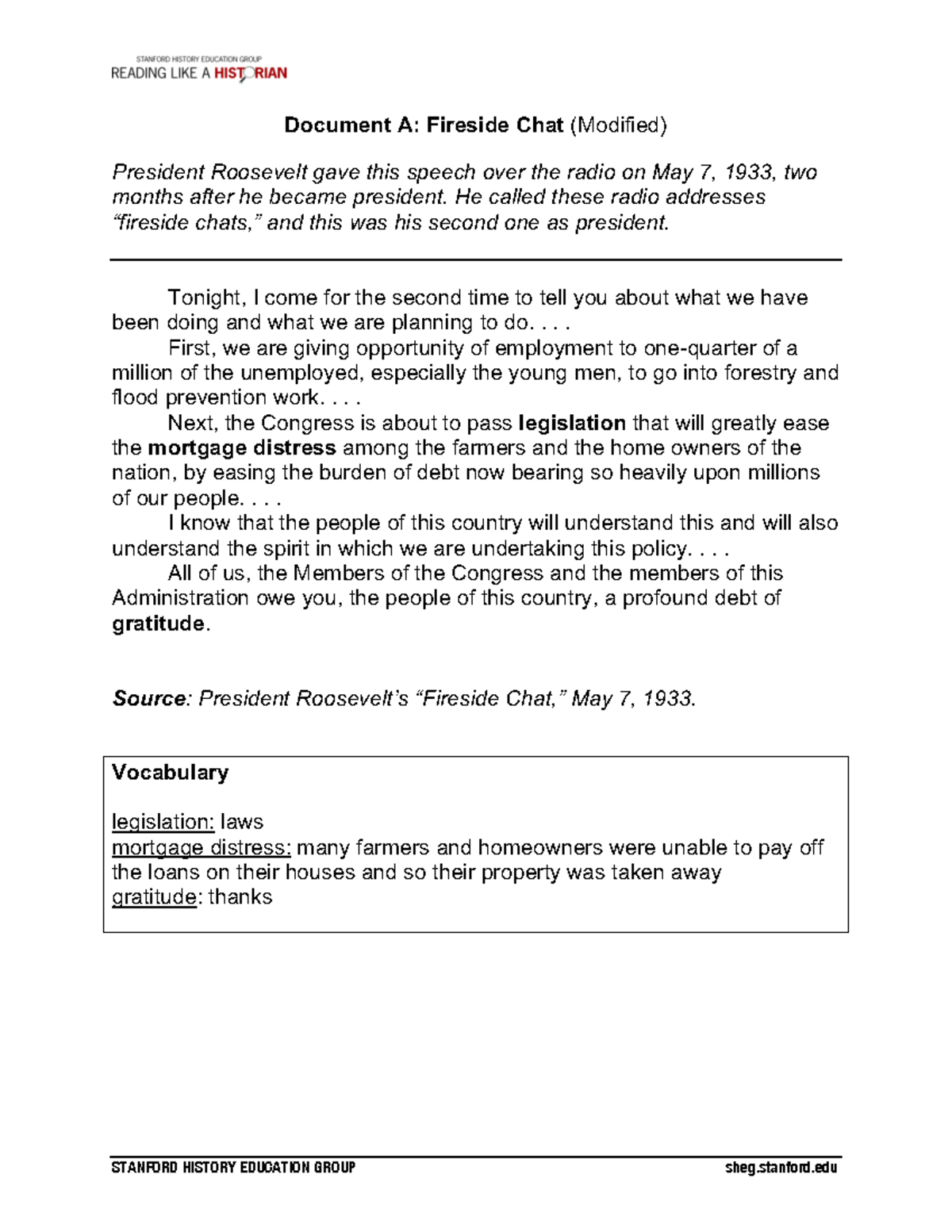 New+Deal+SAC+Documents+and+Organizer - Document A: Fireside Chat ...
