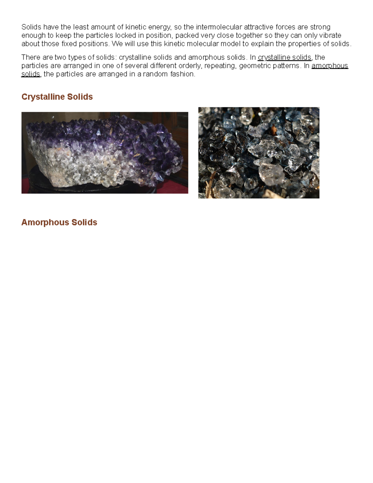 6.2 THE Solid State OF Matter General Chemistry 1 With Lab- Frey ...